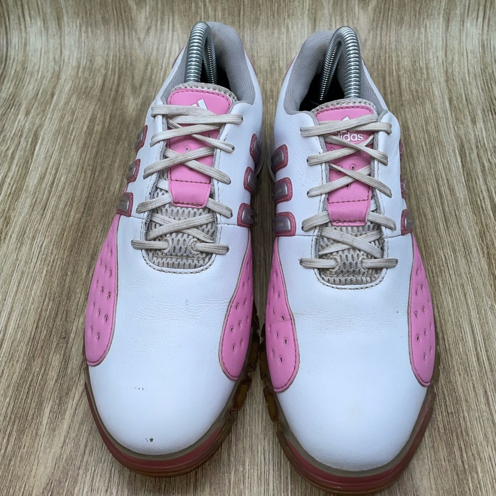 Adidas Womens Golf Shoes White Pink Leather Adiprene … Gem
